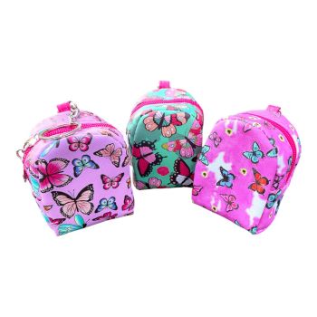 Assorted Butterfly Print Design Back Pack Coin Purse (£0.85 Each )