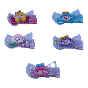 Cute little Angel Fabric Covered Concord Clip .(£0.35 Per Pair )