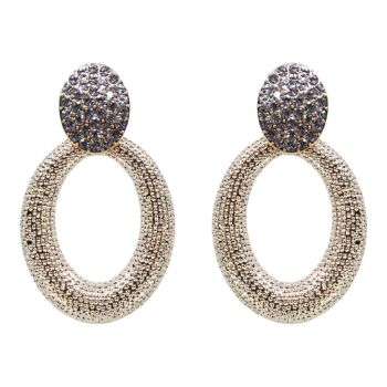 Rhodium or Gold colour plated drop earrings with genuine Clear crystal stones.
