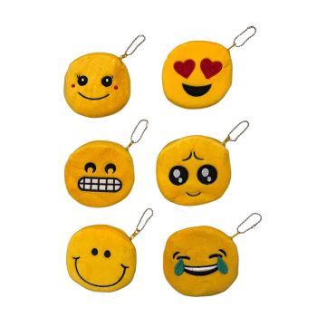 Assorted kids Emoji purses On key Chain. ( £0.50 Each )