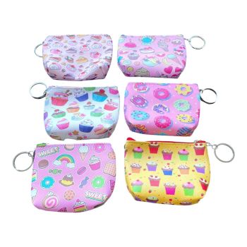 Assorted Cup Cakes and sweet treats Kids coin purse - 9£0.40 Each)