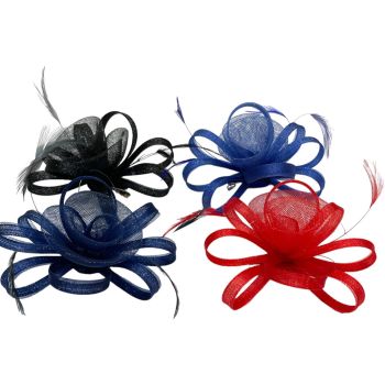 Small ladies Fascinator with feathers On concord Clip -(£1.95 Each )