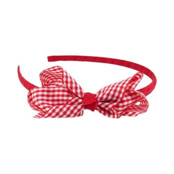 Back to School Gingham Bow Alice Bands (£0.35p Each)
