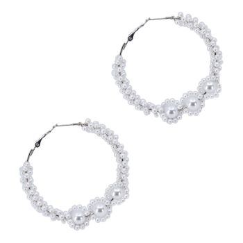 Pearl 5.5cm Hoop Earrings (£0.65p per pair)