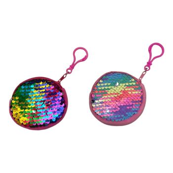 Kids Sequin and Velvet Coin Purse With keyring-(0.35 Each )
