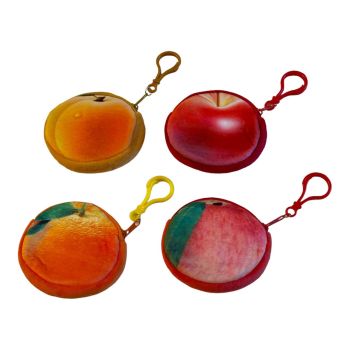 Kids Assorted Fruit Coin Purse On keyring-(£0.35 Each )