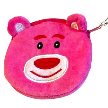 Kids Velvet Pink Bear Purse -(£0.50 Each )