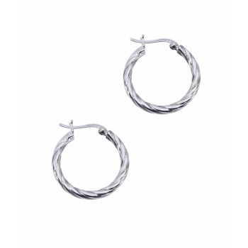 Silver Twist Hoop Earrings (£9.30 per pair)