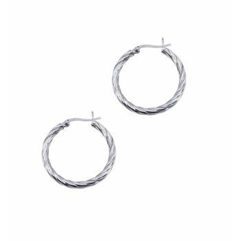 Silver Twist Hoop Earrings (£9.50 per pair)