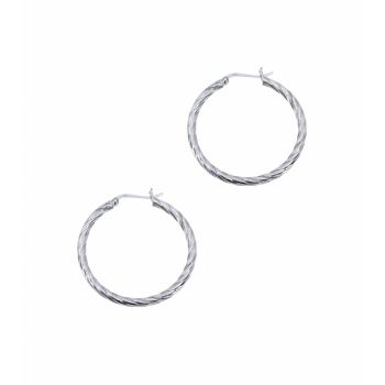 Silver Twist Hoop Earrings (£12.95 per pair)
