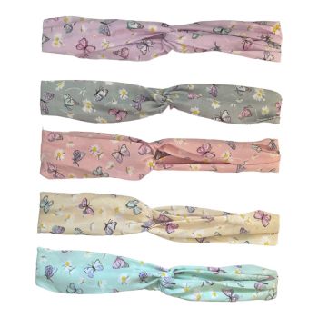 Ladies /Girls Butterfly Print Stretch Hairband -(£0.70 )
