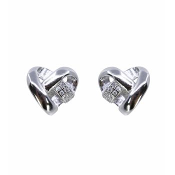 Silver Clear CZ Heart Stud Earrings (£3.95 per pair)