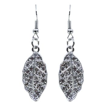 Venetti Diamante Leaf Pierced Drop Earrings (£0.50 per pair)
