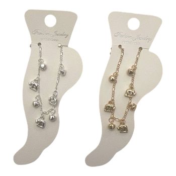 Elephant & Bell Charm Anklets (£0.40p Each)