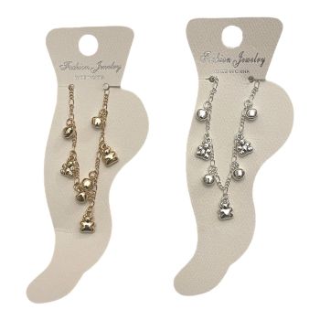 Teddy & Bell Charm Anklet (£0.40p Each)