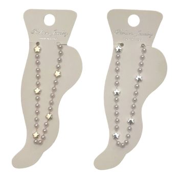 Flower & Pearl Anklet (£0.45p Each)