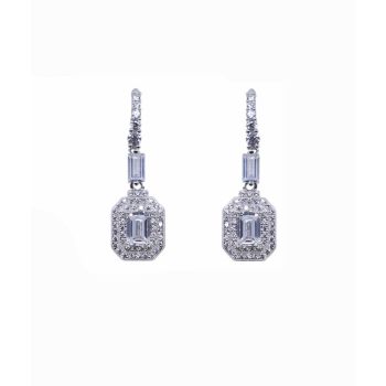 Silver Clear CZ Drop Earrings (£7.95 per pair)