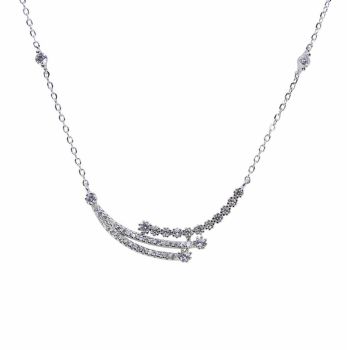 Silver Clear CZ Necklace (£7.70 Each)