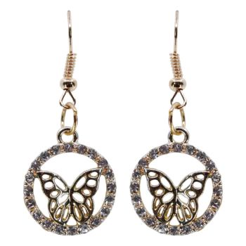 Venetti Diamante Butterfly Pierced Drop Earrings (£0.50p per pair)