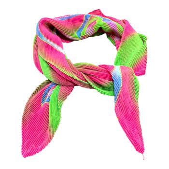 Ladies Floral Ombre  Silk Feel pleated Neck Scarf -(£1.20 Each )