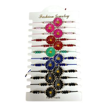 Girls/ Ladies Hand Painted Enamel Daisy Friendship Bracelet ( £ 0.30 Each )