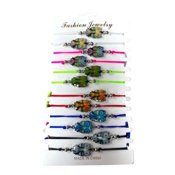Girls/Ladies Enamel Owl Friendship Bracelets-(£0.30 Each )