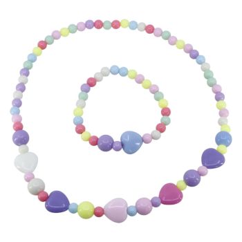 Girls Heart Necklace and Bracelet Set (40p per set)