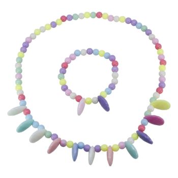 Girls Bead Necklace and Bracelet Set (40p per set)