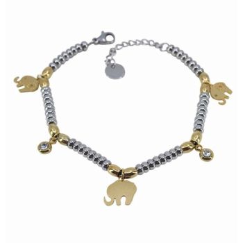 Stainless Steel Elephant Bracelet
