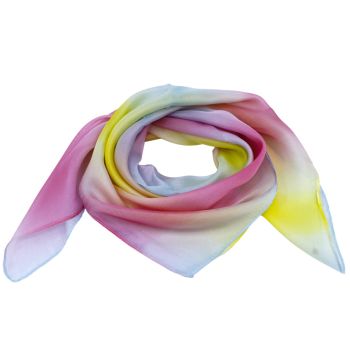 Ladies Assorted Ombre Satin Feel Chiffon Square Scarves