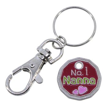 Enamelled No1 Nanna Trolley Coin Keyrings