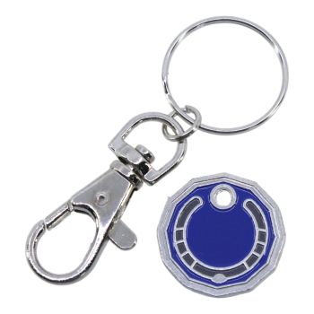 Enamelled Lucky Horse Shoe Trolley Coin Keyrings