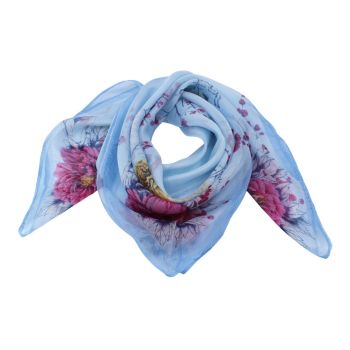 Floral Print Chiffon Square scarves