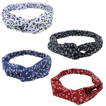 Elasticated, soft cotton feel kylie bands ladies headbands