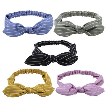 Assorted Stripy Bow Kylie Bands