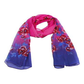 Ladies chiffon floral design scarves.
