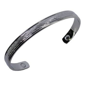 Silver Coloured Magnetic Bangle 