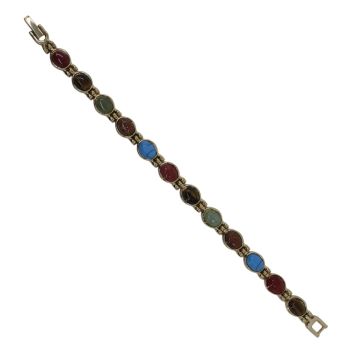 Magnetic Bracelet With Oval Semi-Precious Stones