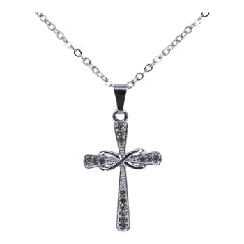 Diamante Infinity Cross Pendant