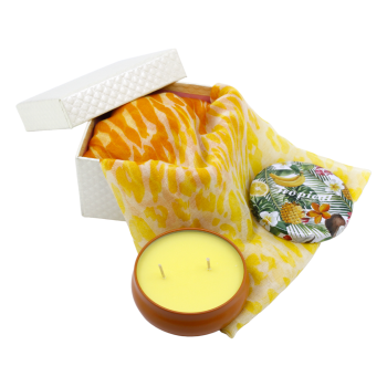 Boxed Scented Candle & Scarf Gift Set