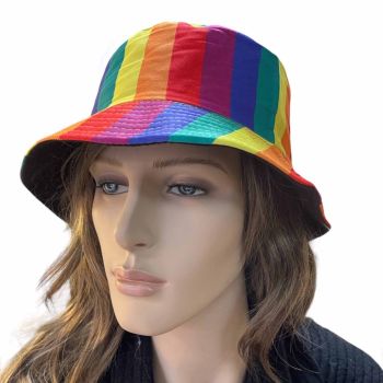 Rainbow reversible adults bucket hat.
One size fits all.
