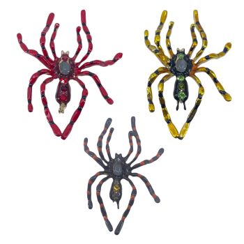 Enamelled Spider Brooches