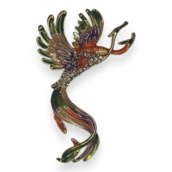 Venetti Ladies enamel Bird brooch encrusted with genuine ab crystal stones.

Available in lilac tone ,light Blue tone ,and green multi.

Sold as a pack of 3 per colour or 3 assorted .

Size approx 4 x7 cm 