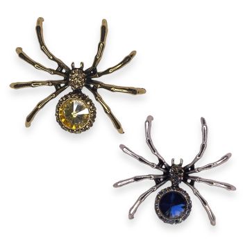 Venetti Collection diamante spider brooch with genuine crystal stones .

Available in Gold colour plating with topaz tone crystal stones or Rhodium colour plated with Montana coloured crystal stones .

sold as a pack of 3 per colour or 4 assorted.

