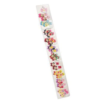 Assorted girl design motifs on a fabric covered concord clip in assorted designs and colours .

Sold as a pack of 10 pairs on a clip strip for easy sale 