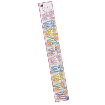 Girls pastel Enamel acrylic covered beny clips with a daisy motif in assorted pastel colours .

Sold as a pack of 10 pairs assorted on a clip strip for easy sale