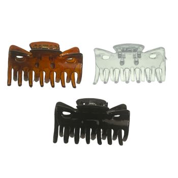 Small Size Black,  Tortoiseshell and Clear Assorted Clamps 