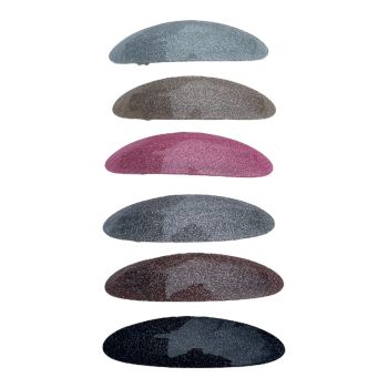 Ladies Elliptical Glitter French Clip In Assorted colours 