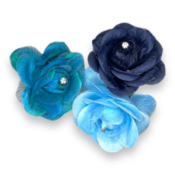Shades Of Blue Hair Flowers