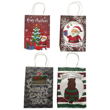 Assorted Recyclable Christmas Gift Bags 